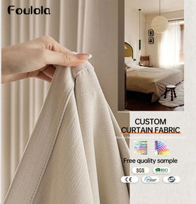Luxury Classical Hotel Window Curtain Design With Dubai Style Thick and Drapely Linen Curtain Fabric for Room