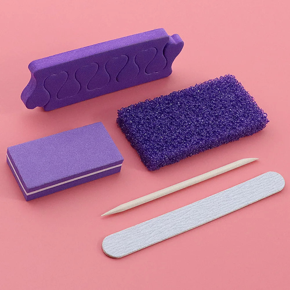 Wholesale Professional Pumice Nail Salon Mini Disposable Spa Salon 5pcs Pedicure Kit