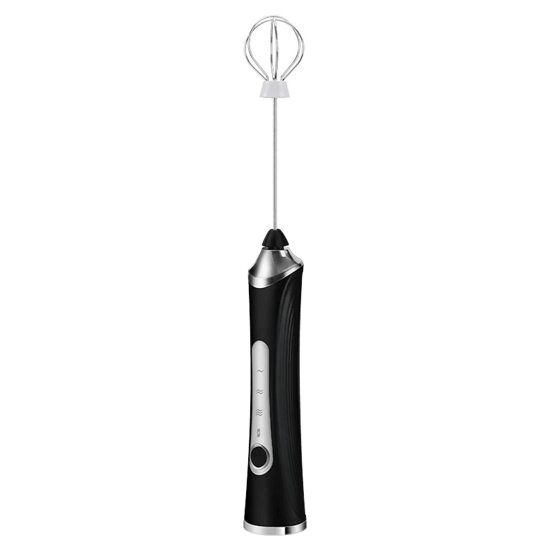Stainless Steel Milk Frother Rechargeable 3 Speeds Milk Frother Mini Electric Coffee Whisk Foam Mixer