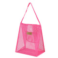 Wholesale Mesh Tote Bag with Embossed PU Logo Large Mesh Beach Bag Promotional Gift Custom Mesh Shopping Grocery Bag
