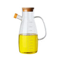 Wholesale Transparent Square Borosilicate Glass 1000ml Multifunction Olive & Vinegar Cooking Oil Dispenser for Kitchen Use