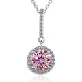 S925 Sterling Silver Classic Elegant Moissanite Necklace with Zircon Advanced Temperament for Weddings Parties Engagements