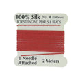 Hobbyworker Wholesale 8# Multicolor 100% Natural Red Silk Cord for DIY Jewelry Making