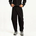 Japanese Miyake Style Men's Pleated Alien Cargo Pants Solid Layered Design Three-Dimensional Loose Casual Nine-Point Flat Pants