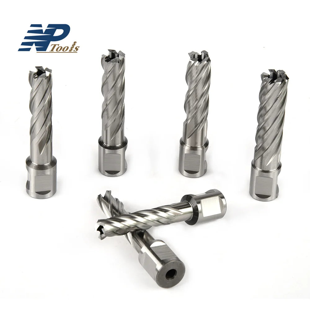 Naipu 35mm Cutting Depth TCT Annular Cutter Broaching Slugger Magnetic Drill Bit With Weldon Shank for Metal Cutting