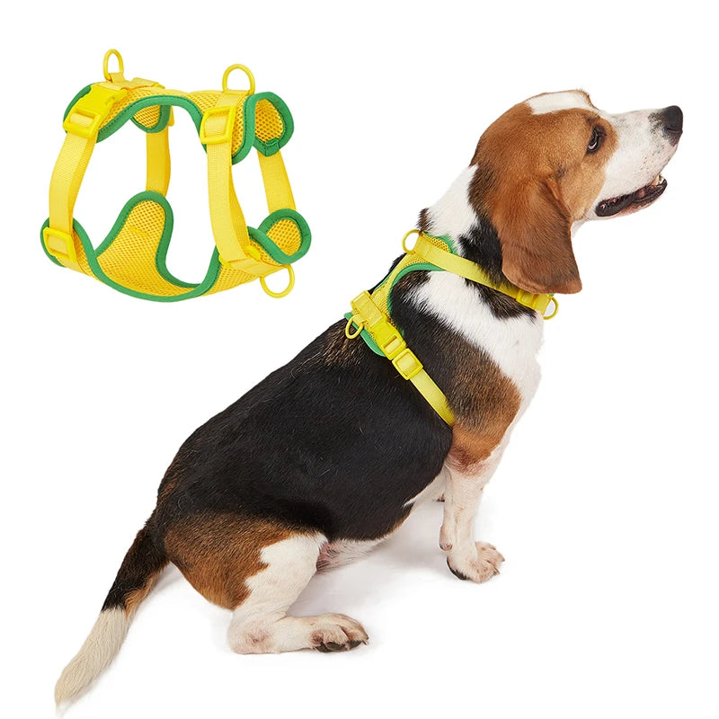 Luxury Adjustable Polyester Vest Harness for Dogs Puppy Pet Supplies Breathable Safety Chest Harness Dog Accessories MegaBDM