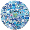 100PCS Blue Aesthetic Funny Travel Cute Fresh Fashion Summer Boba Bubble Tea Girly Vsco Sticker