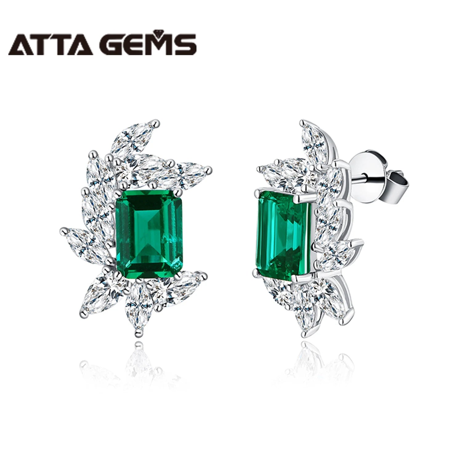 In Stock 2026 Trendy New Years 925 Sliver Hydrothermal Emerald Drop Wedding Earrings for Girls