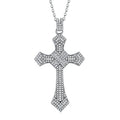 Popular Hip-Hop Ice Crystal Cross Pendant Diamond Sterling Silver Necklace