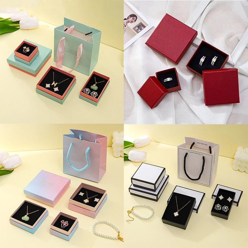 Wholesale Multisize Jewelry Box Fashion Multicolor Brooch Boxes Jewelry Packaging Ring Boxes Storage Casket