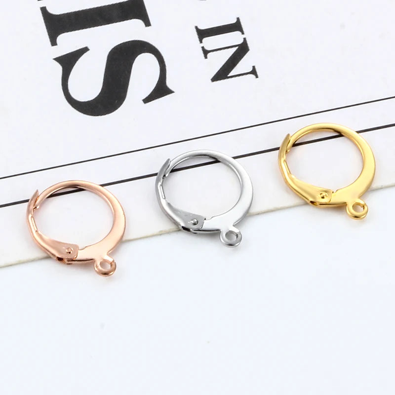 Stainless Steel DIY Earring Hook French Earrings Setting Base Jewelry Making Components for Earring Hooks and Spacers