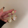 18K Plated Irregular Pleats Pearl Earrings Boho Earrings Vintage Wholesale Designer Inspired Earrings Brincos De Prata 925