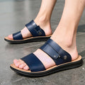 Latest Designs Custom Summer Winter Waterproof Anti-Slip Fashion Trend Platform Outdoor Casual Slip on Leather Sandal Men