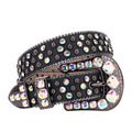 Premium Big Rhinestone Buckle Belt for Mans Stone Belt Strap Bling Bling Punk Rivet Studded Diamond Crystal Belt Vendor