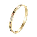 Wholesale Custom Gold Plated Cloisonne Stainless Steel Bracelet Fashionable Bangles