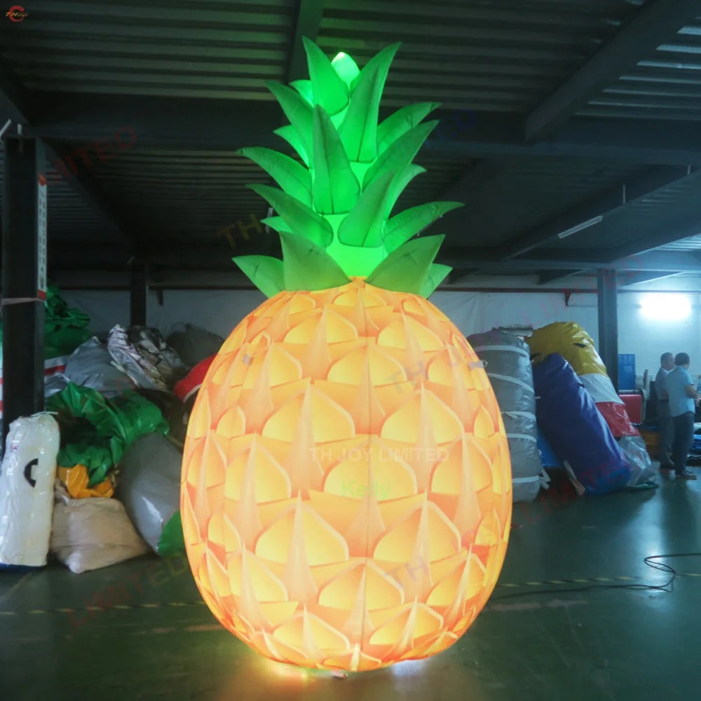 LED Lighting Inflatable Pineapple and Fruits Vegetable Air Balloon Bouncer for Advertising Promotion
