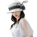 New Fashion Women Ladies Sinamay Church Hat Kentucky Derby Dress Cloche Sun Hat Fascinator Floral Tea Party Wedding Hat