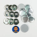 High Quality Polished 58/75mm Magnetic Tin Pin with Bottle Opener Customized Logo for Clothing & Holiday Gifts