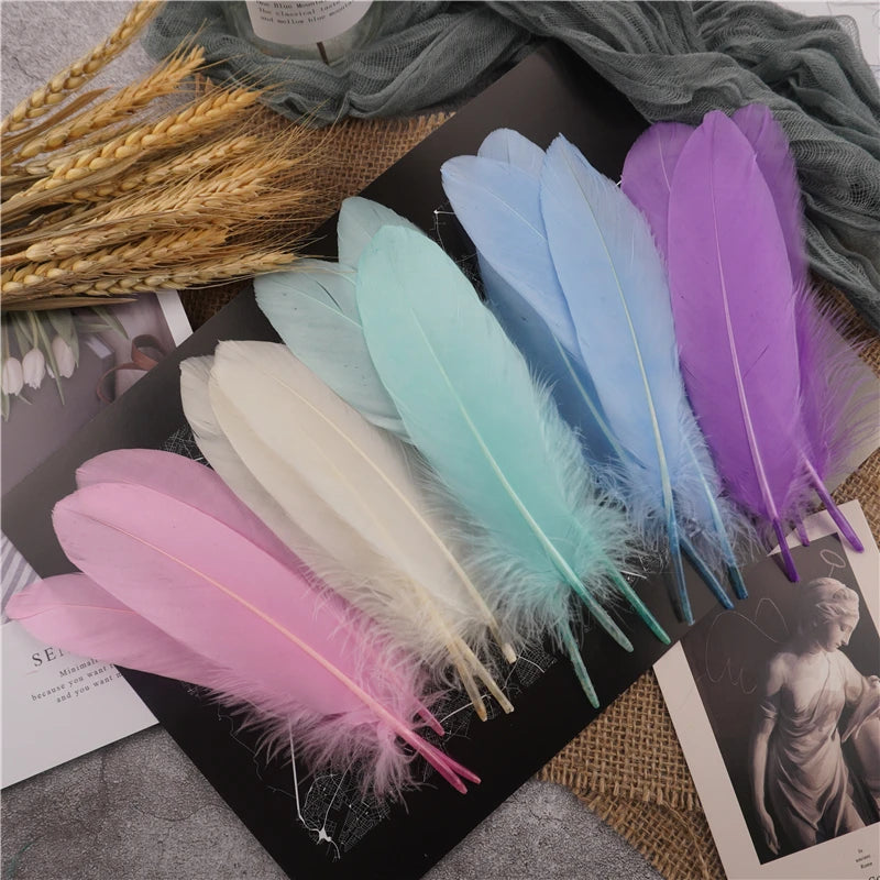 Wholesale Customization 6-8in Costume Wedding Centerpiece Carnival Natural Dyed Goose Nagoire Feathers