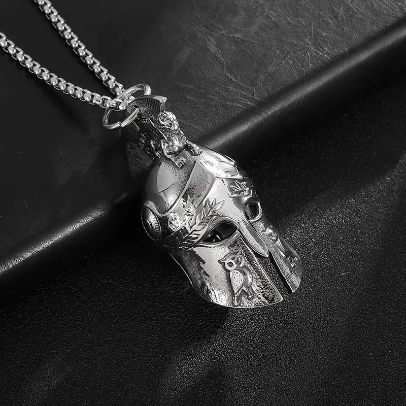 Casco Bell Motorcycle Accessories Gold Plated Spartan Warrior Helmet Guardian Punk Style Bell Pendant Weddings Gifts