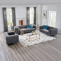 WINFORCE Factory Modern Living Room Sofa Loveseat in Stock Luxury Sofa Set Couch Customized Velvet or Leather Chesterfield Sofa