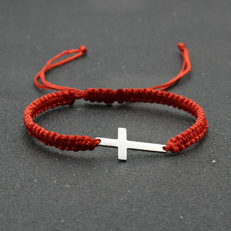 SC Minimalist Braided Adjustable Bracelet Red Rope Handmade String Bracelet Woven Couple Bracelet Jewelry for Women Men