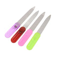Colorful Double-Sided Plastic Handle Metal Nail File Manicure Salon Tool