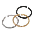 New Fashion Jewelry Stainless Steel Simple Open Bracelet Titanium Steel Jewelry Stainless Steel Woven Retro Cuff Bangles