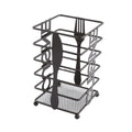 Black Metal Kitchen Flatware Drying Holder Cutlery Rack for Tableware