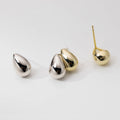 S925 Sterling Silver Minimalist Bead Stud Earring Glossy WaterDrop Beaded Earrings Elegant Earrings Women Fashion Jewelry
