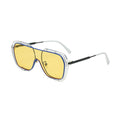 Newest Fashion Glasses Sunglasses Shades Italy Design One Piece Oversized Sunglasses Big Frame Retro UV400 PC Sunglasses