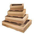 Wholesale 2 4 and 6-hole PVC Windows Takeaway Disposable Kraft Paper Desserts Donut Food Grade Cookies Box