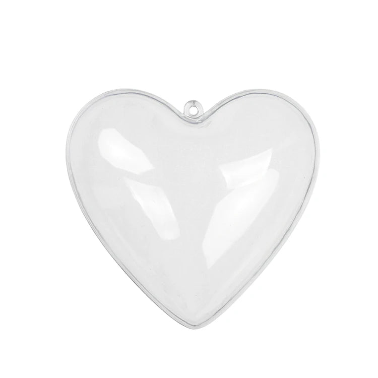Decorative Christmas Fill Ornaments Wedding Favor Boxes Plastic clear Heart Shape Ball Package Box