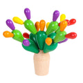 Assembled Cactus Kids Wooden Cactus Early Educational Intellectual Brain Development Toy Building Blocks Balance Ability Toy