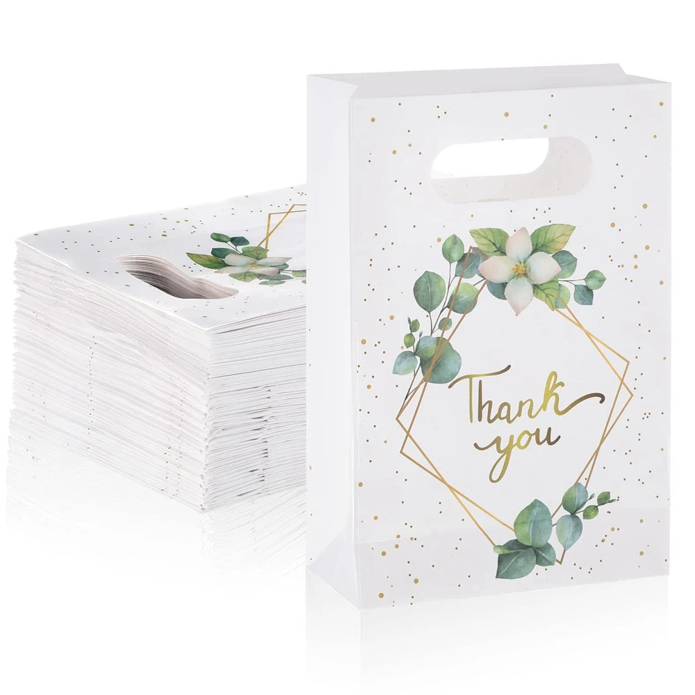 Custom Luxury D Cut Gift Paper Bag Thank You Shopping Bags for Boutique