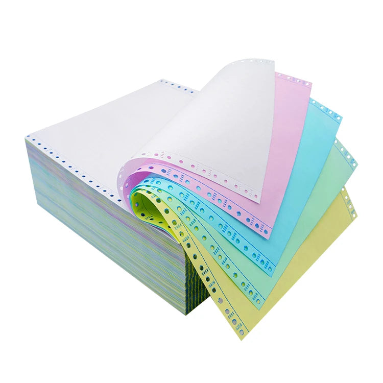 2ply 3ply 4ply Carbonless Paper Rolls 75*75mm Grade A+ Quality Printing 1/2/3/4 Ply NCR Continuous Carbonless Paper in Rolls