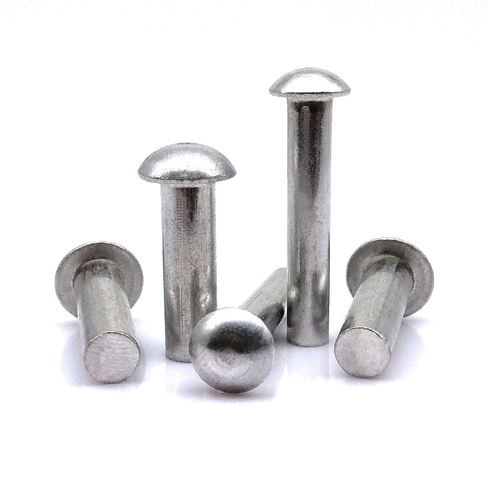 M2 M2.5 M3 M4 M5 M6 Aluminum Semi Head Punch Self-Plugging Solid Rivet 2 3 4 5 6mm Diameter for Name Plate Labels Steel Material