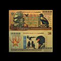 Wholesale New Zimbabwe Bird and Antelope Pattern Gold Plated Banknote with Beautiful Color Souvenir Gift