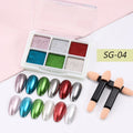 Nail Charms 6 Grid Metal Mirror Effect Pigment Powder Nail Art Magic Mirror Powder