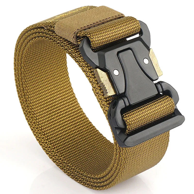 Mens Tactical Belt. Ideal Nylon Hiking Belts for Men With Quick Release Buckle 1.5 Inch Nylon Web Work Belt