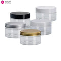 30 50 100 150 200ml 250ml Wide Mouth Empty Container Food Material Pet Plastic Cosmetic Jar With Plastic Aluminum Screw Top Lids MegaBDM