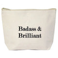 Factory Gold Zipper Black Cotton Cosmetic Logo Printed Organic White Brush Dongguan Silk Makeup Bag Canvas