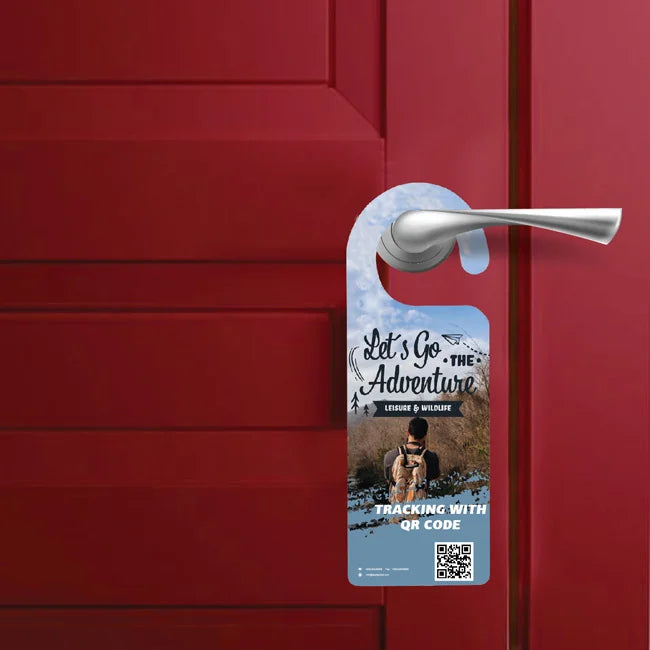 Custom Printed Die Cut Hotel Room Handle Tag Offset Printing Paper Sign Flyer with Welcome Door Hook Hanger Coated Paper Tags