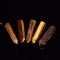 Natural Tiger Eye Healing Crystal Wand Tumbled Hexagonal Points Stone Crystal Gemstone Wand