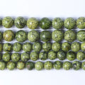 JSES A+ Natural Russian Serpentine Jade 6-10mm Loose Stone Beads for Jewelry Making DIY Wholesale Gemstones Crystal Agate Beads