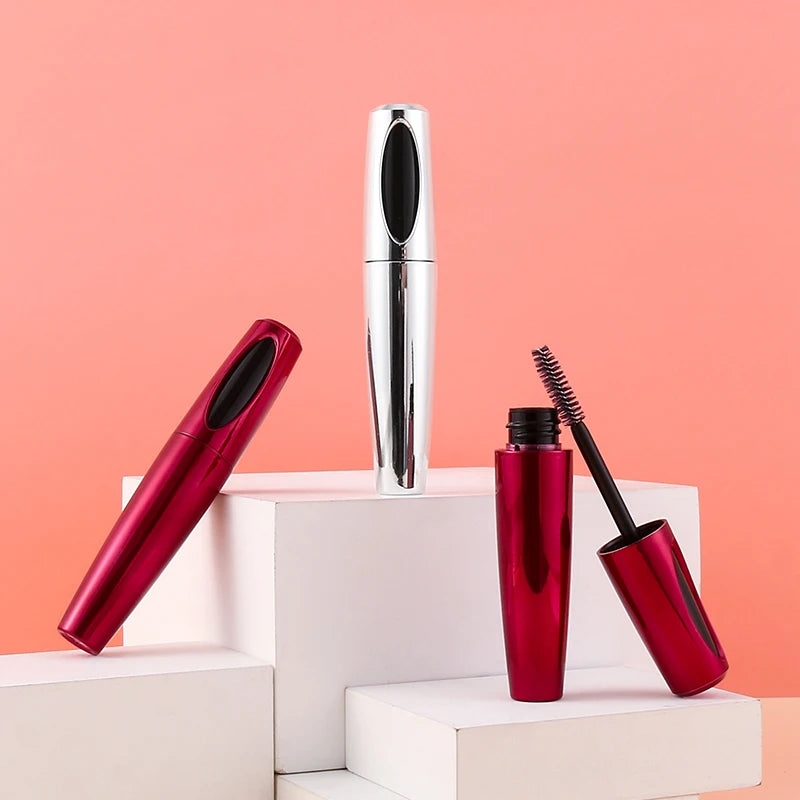 Empty 12ml Mascara Bottle Black Silicone Brush Eyelash Growth Serum Gel Container Empty Cosmetic Eyelash Tube Packaging