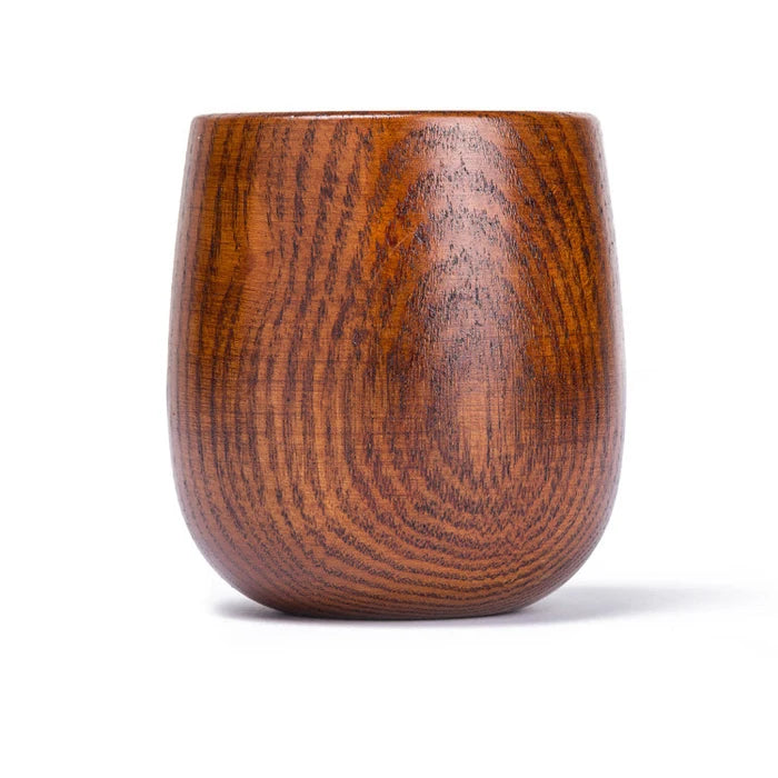 Handmade Eco-Friendly Jujube Wood Mug Tea Coffee Cup Milk Cup 50ml Embossed Logo Vintage Modern Style Home Office Hotel