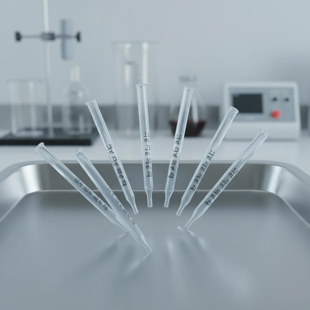 New Design Customized Glass Calibrated Dropper 1ml Essential Oil Glass Pipette with Scale Line