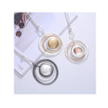 TongLing European Zinc Alloy Nickel Free Retro Large Pendant Necklace Vintage Circular Necklace for Autumn Winter