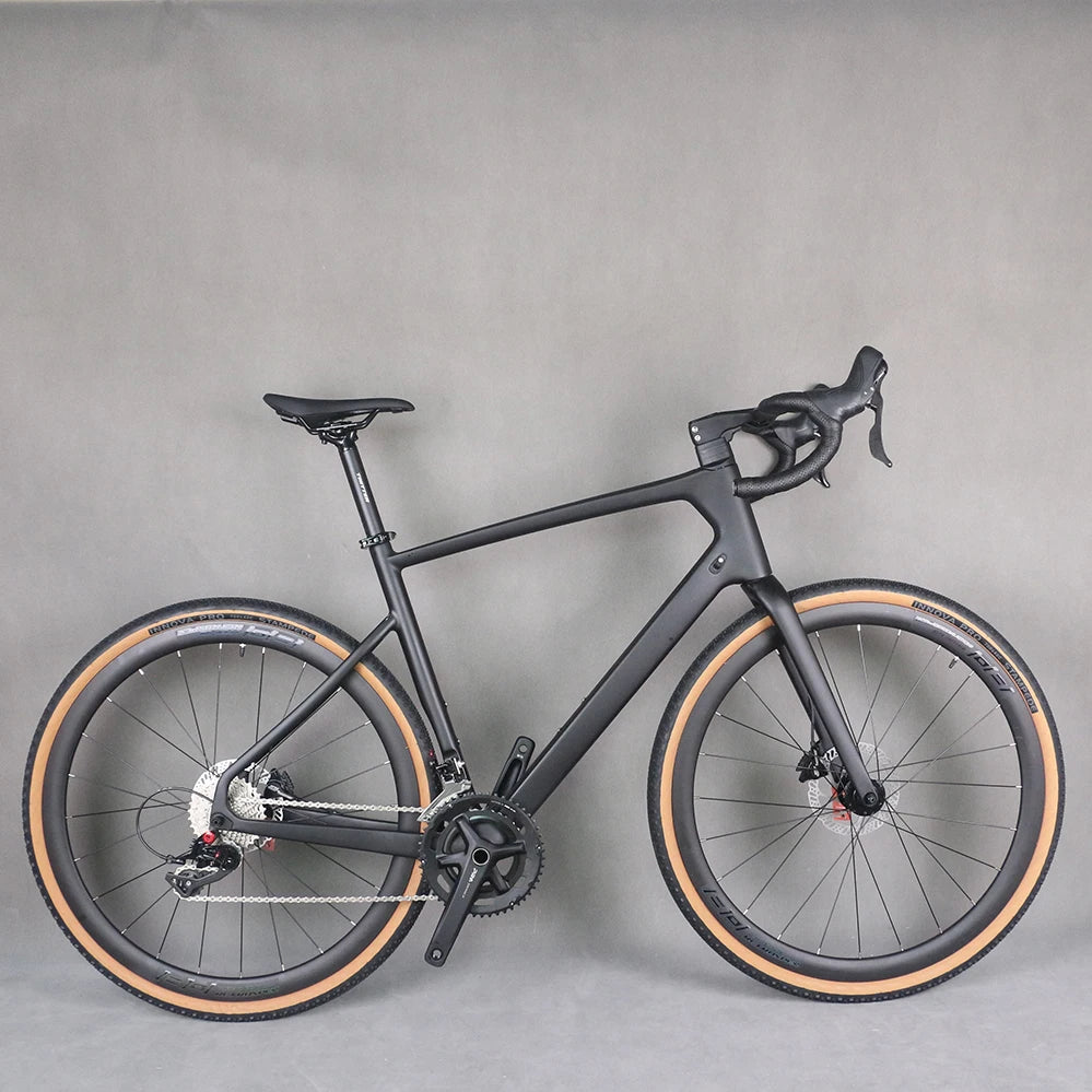 Complete Bike Carbon Frame Cyclocrossy Bicycle Gravel Bike Flat Mount Disc Brake SENSAH 2*12 Hydraulic Groupset GR042